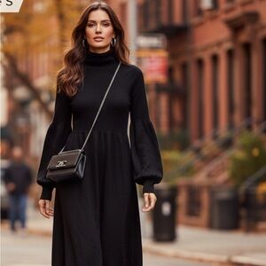 Black co-op dress turtleneck Barney’s